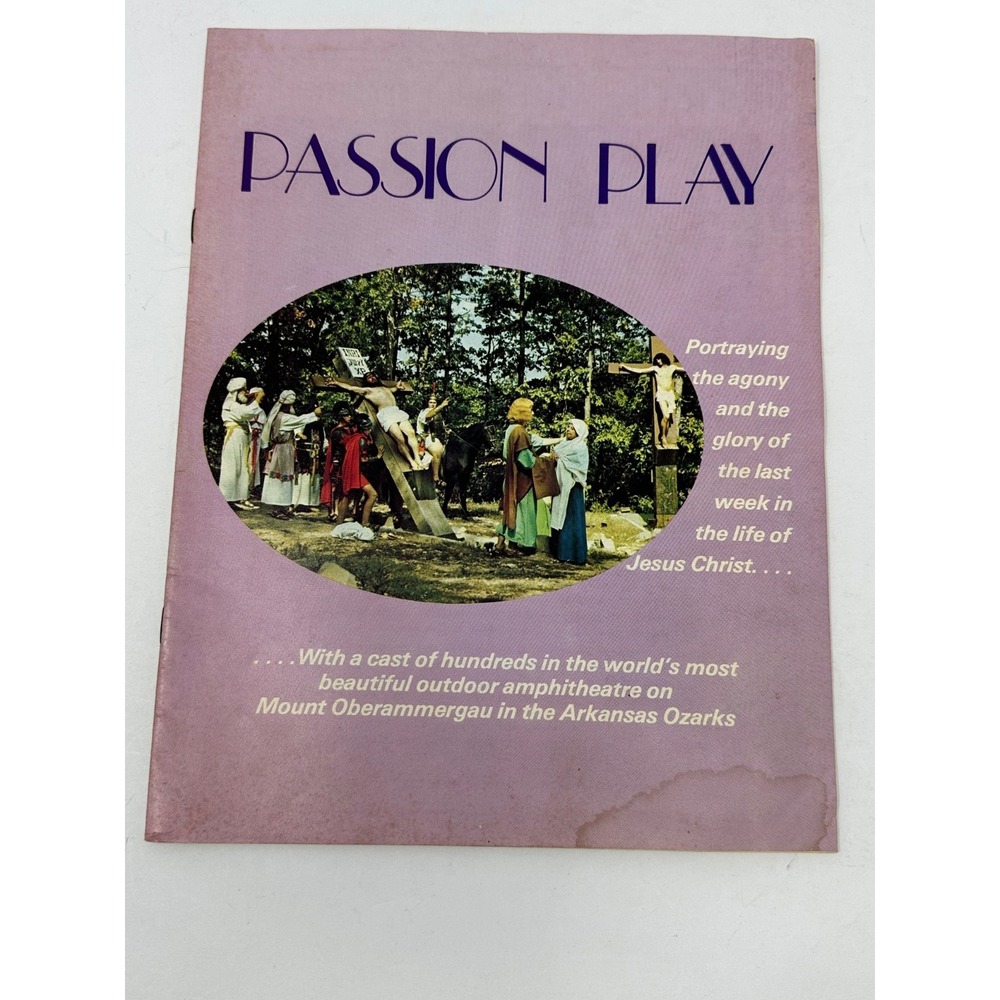 Vintage 1977 The Great Passion Play Eureka Springs Arkansas Brochure Magazine P3